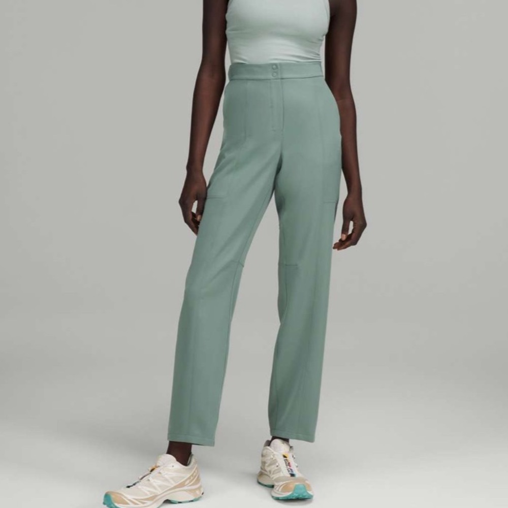 Lululemon Women’s Dynamic Days Pants Travel Woven Tidewater Teal Size 31